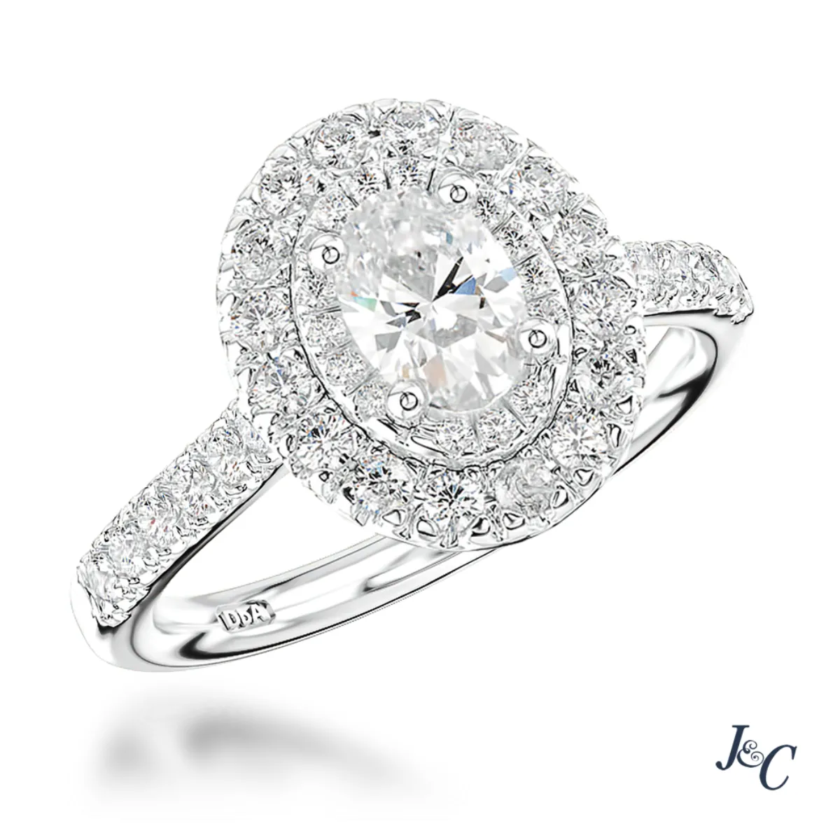 Oval hot sale cluster ring