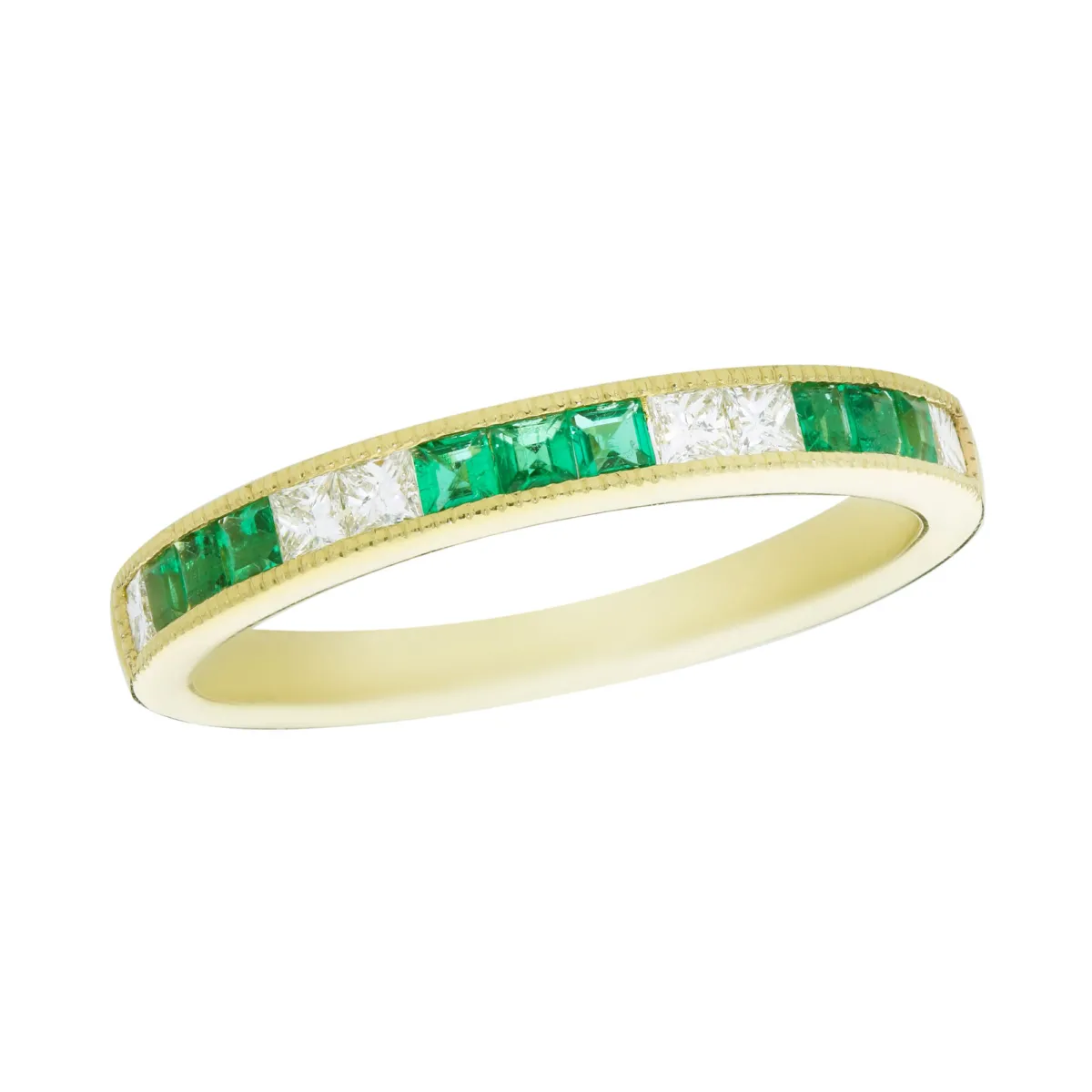 Emerald eternity ring sales yellow gold 18ct