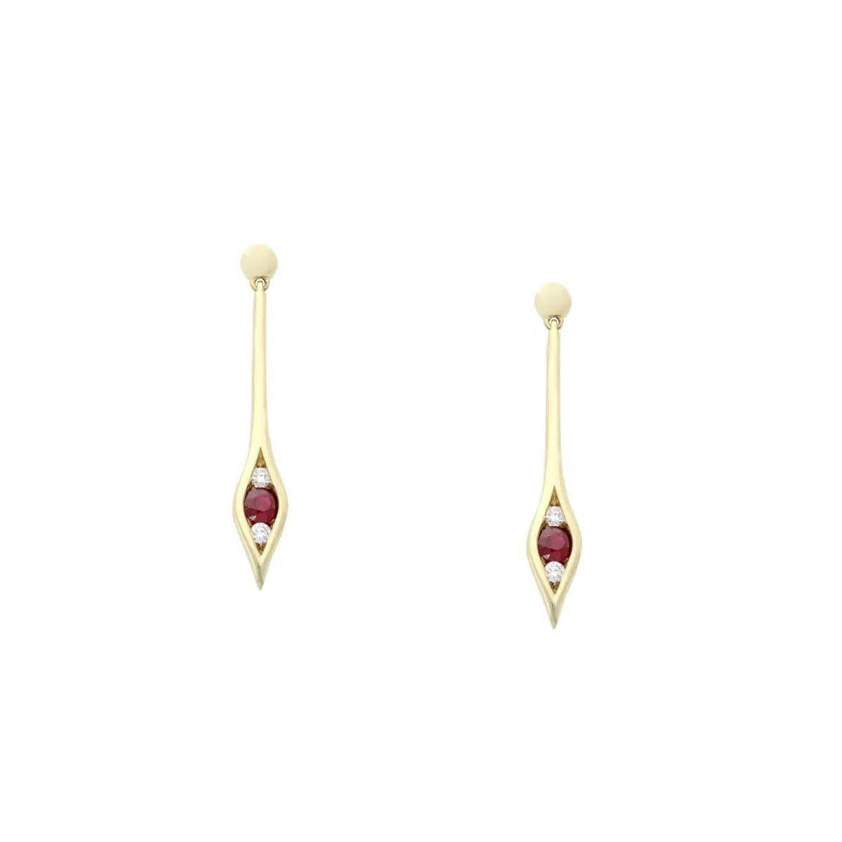 Ruby yellow 2025 gold earrings