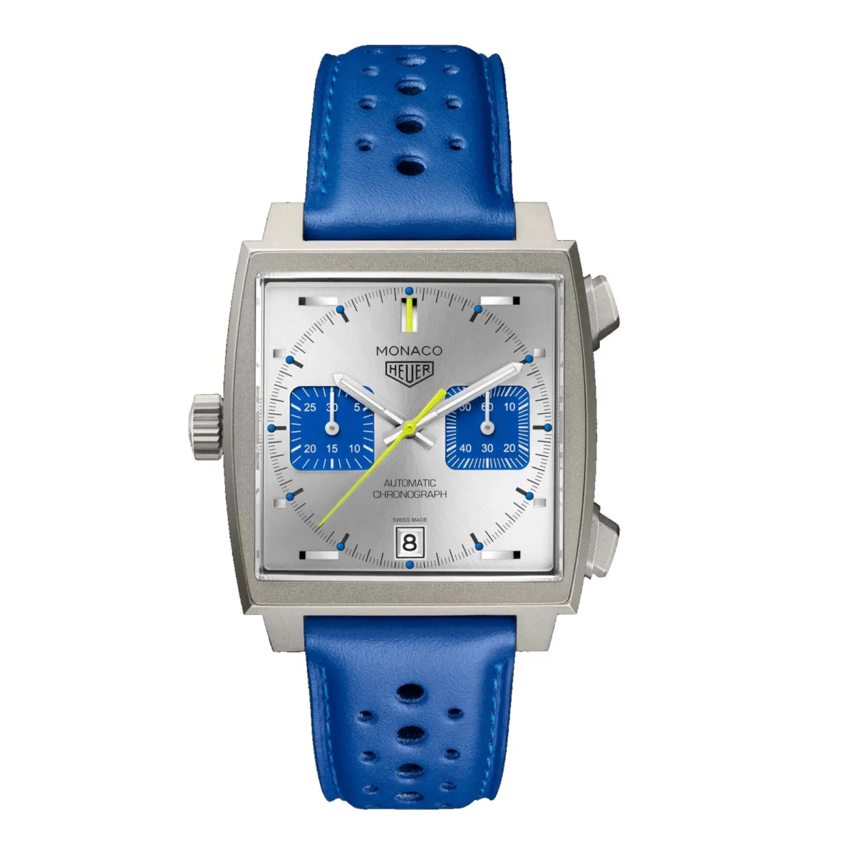 Tag heuer monaco blue dial deals