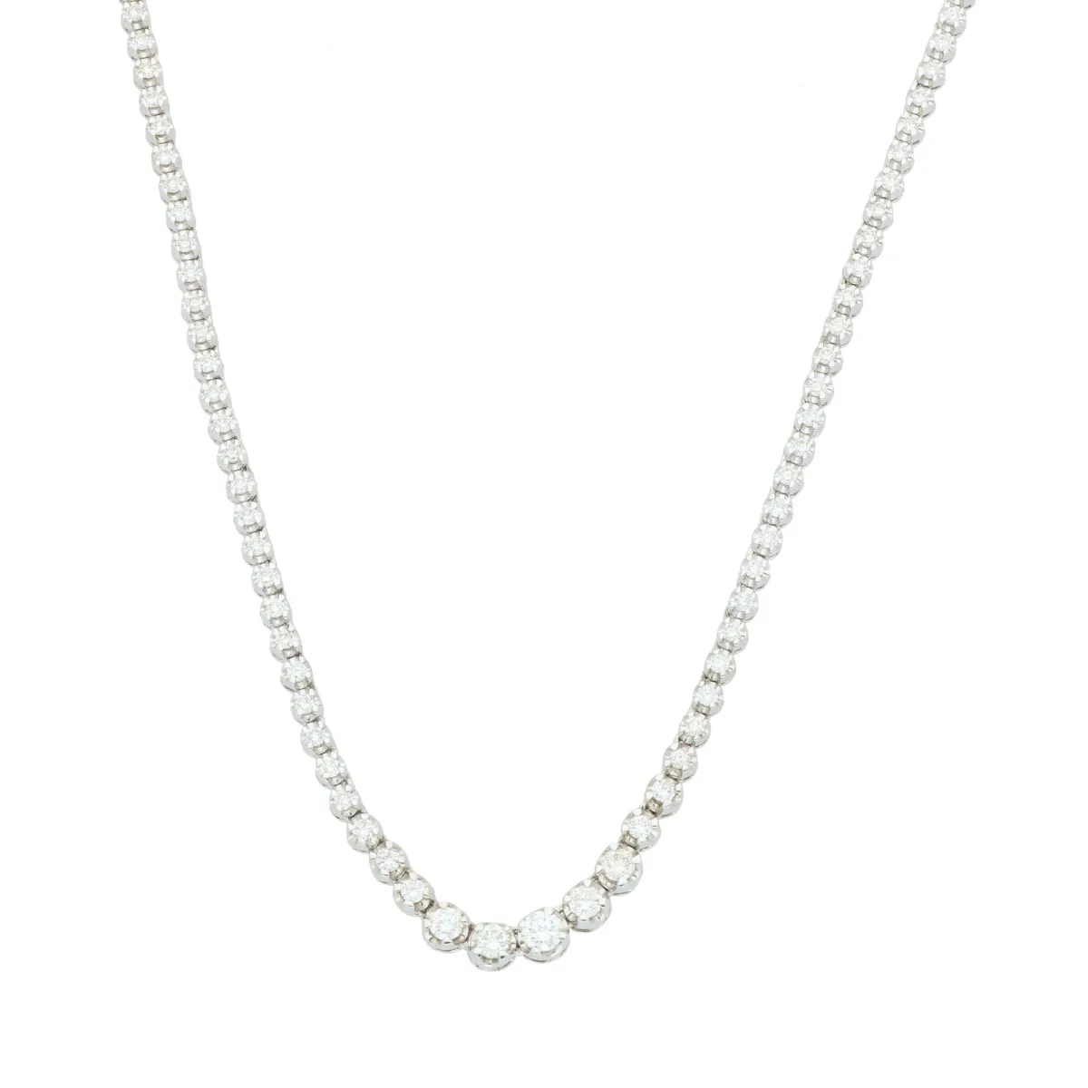 Diamond tennis chain hot sale white gold