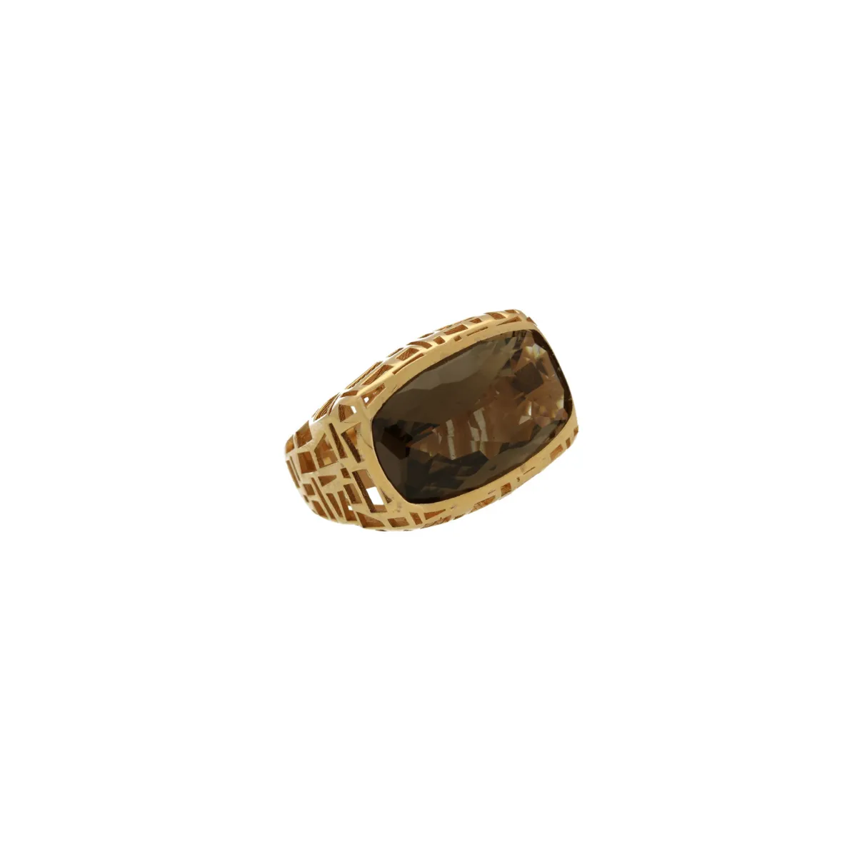 Smoky quartz 2025 ring rose gold