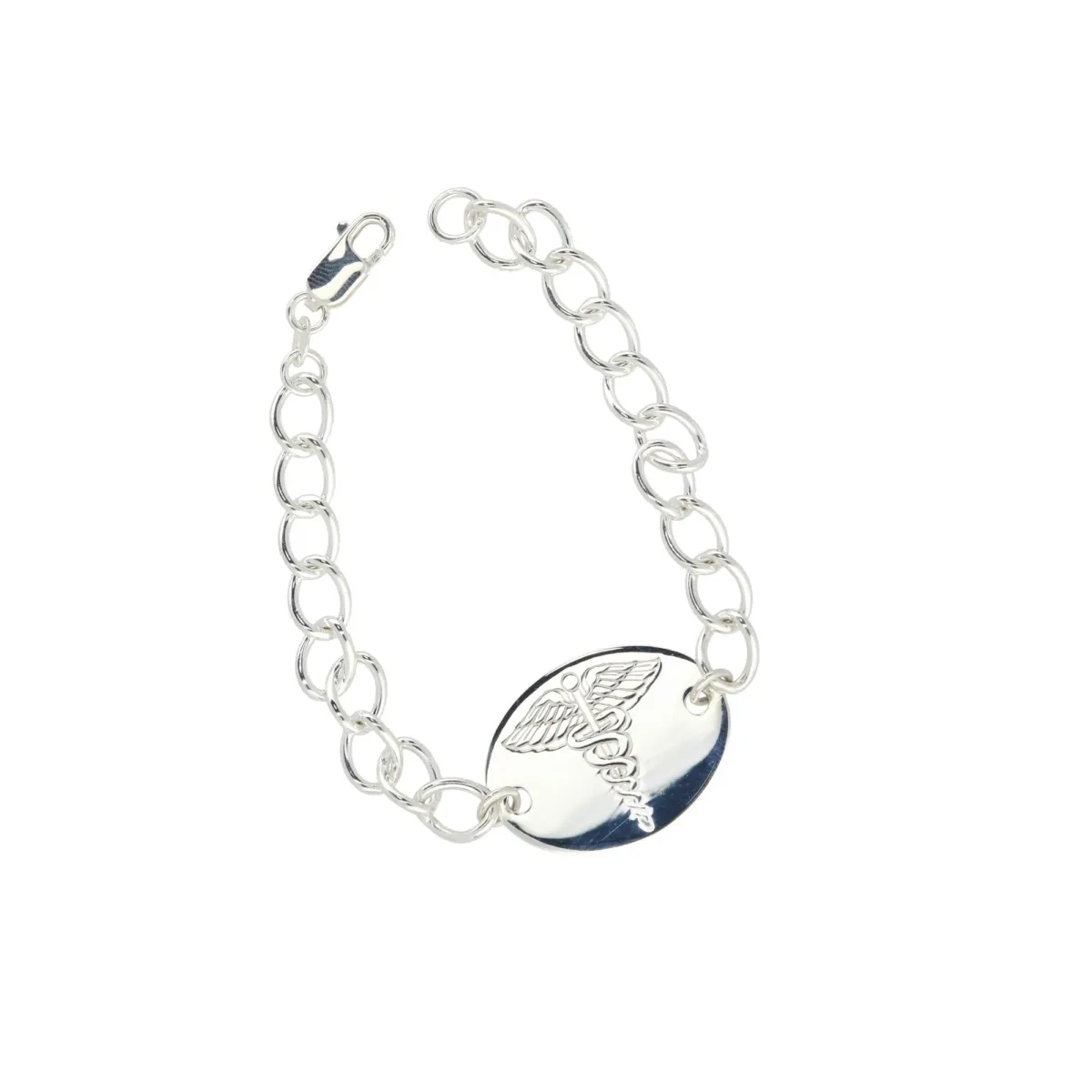 Sterling silver medical bracelet on sale