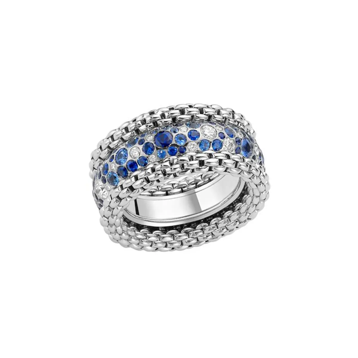 Sapphire and diamond bubble ring deals