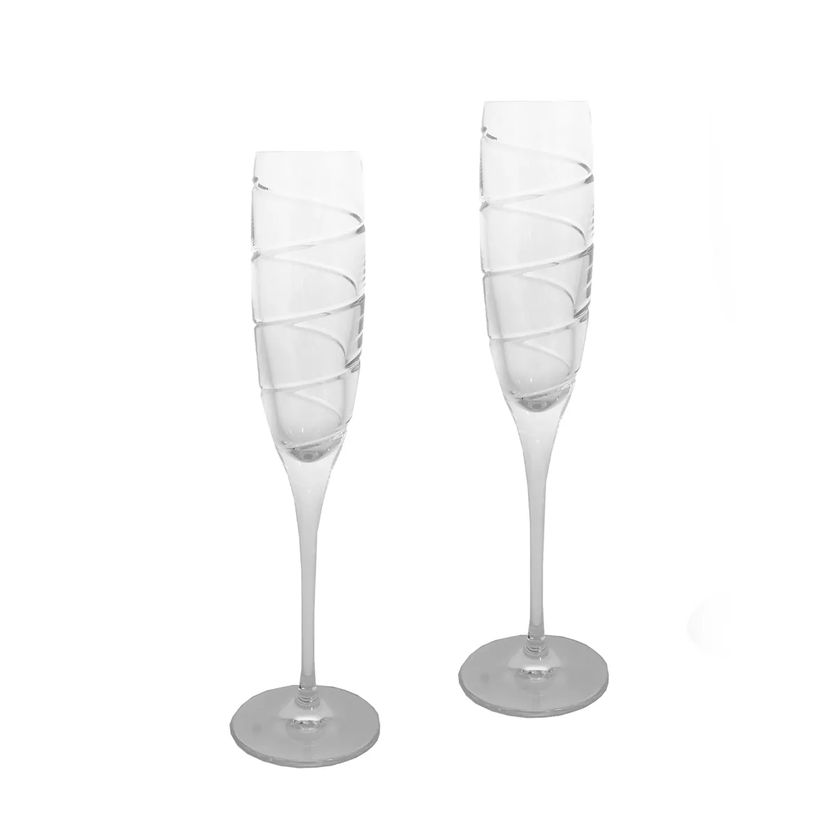 Swirl best sale champagne flutes