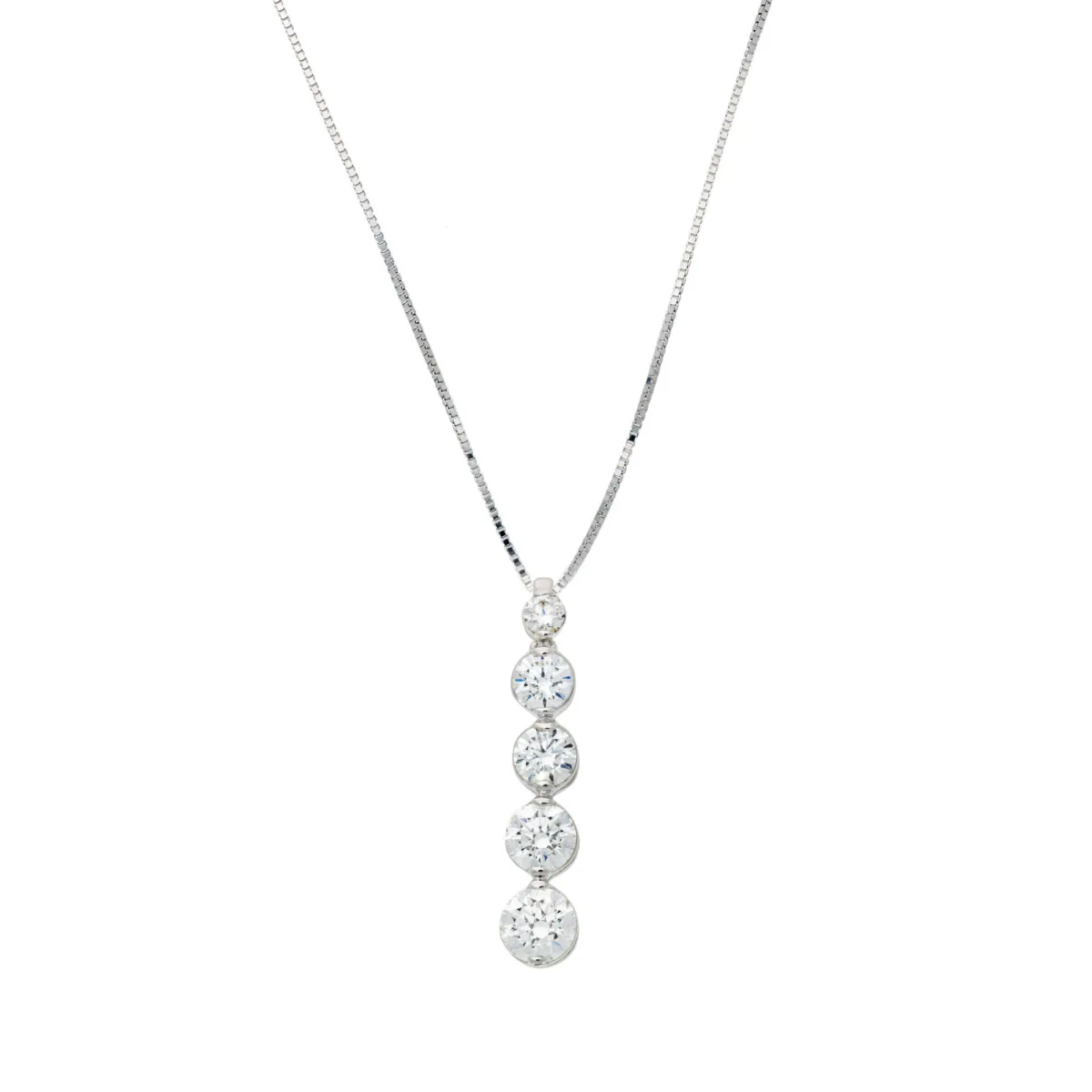 18ct white gold diamond necklace deals